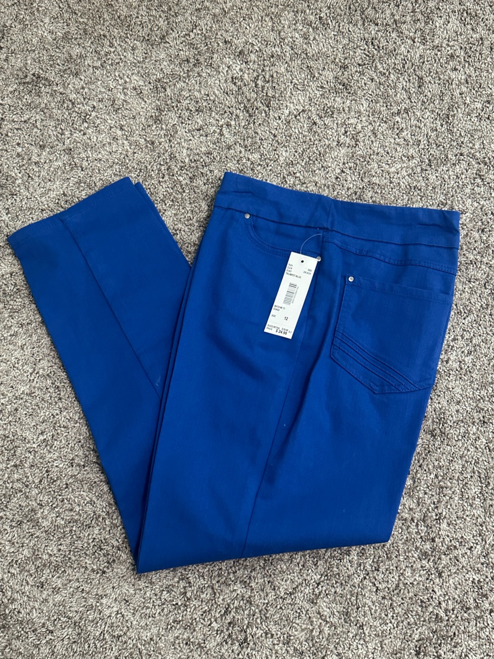 Stretch Ponte Skinny Pants in Royal Blue by Unknown Brand
